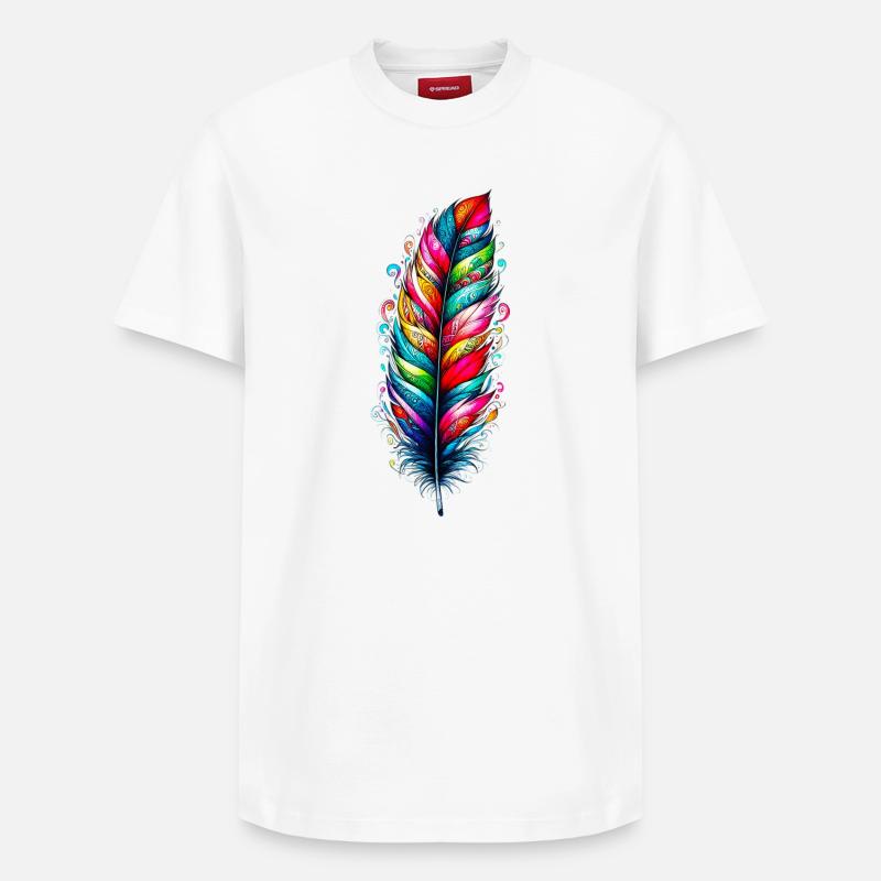 Plume - T-shirt unisexe décontracté en coton Supima – de SPREAD - blanc
