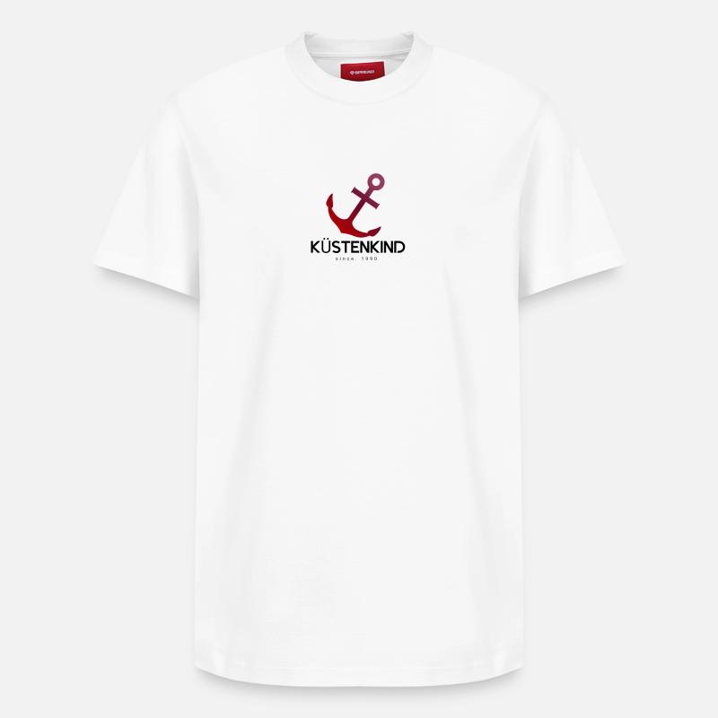 ANCRE D’ENFANT CÔTIÈRE - T-shirt unisexe décontracté en coton Supima – de SPREAD - blanc