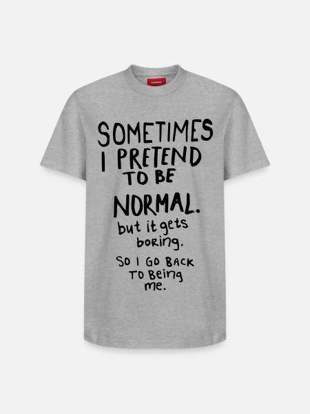 Awesome - Normal is Boring - T-shirt unisexe décontracté en coton Supima – de SPREAD - blanc