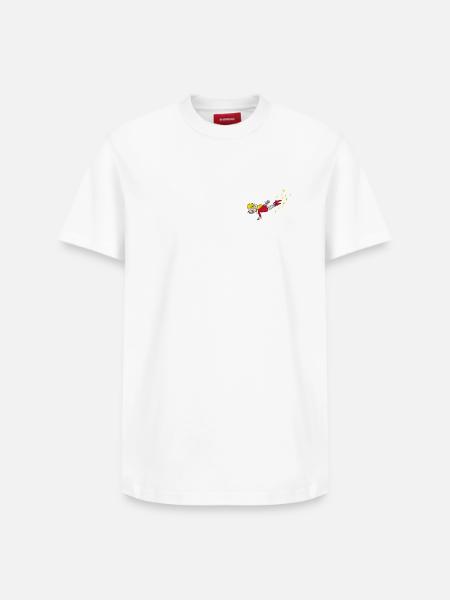 Weihnachtsmann & Co. KG Stickmotiv Elfe - Relaxed Unisex Supima Cotton T-Shirt – von SPREAD - Weiß