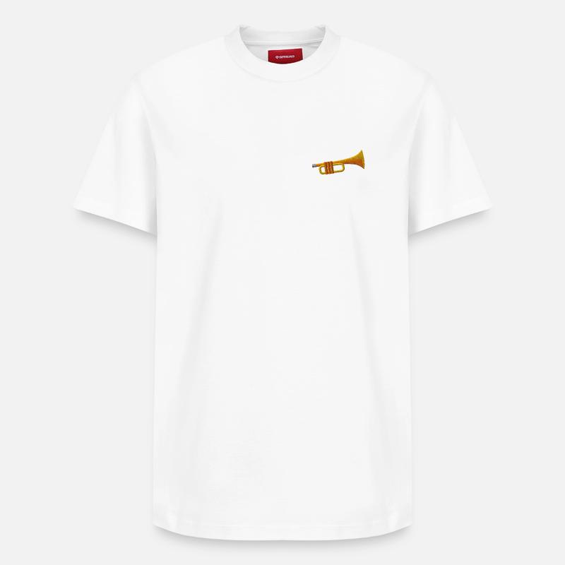Trompete - Relaxed Unisex Supima Cotton T-Shirt – von SPREAD - Weiß
