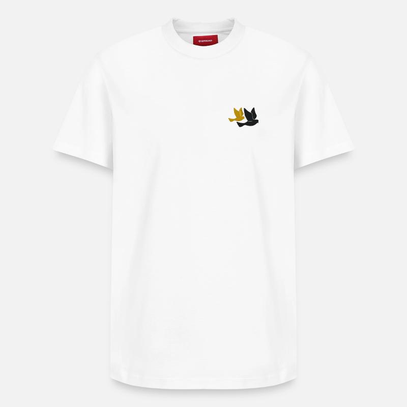Oiseau - T-shirt unisexe décontracté en coton Supima – de SPREAD - blanc