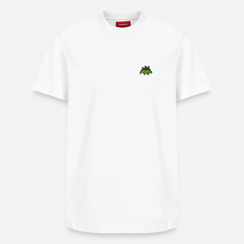 Stegosaurus - T-shirt unisexe décontracté en coton Supima – de SPREAD - blanc