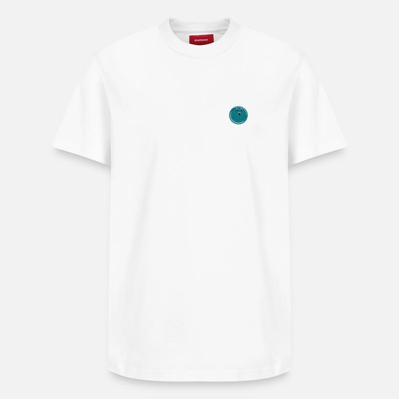 Boule de bowling brodée - T-shirt unisexe décontracté en coton Supima – de SPREAD - blanc