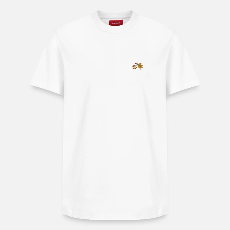 Oiseau de baies - T-shirt unisexe décontracté en coton Supima – de SPREAD - blanc