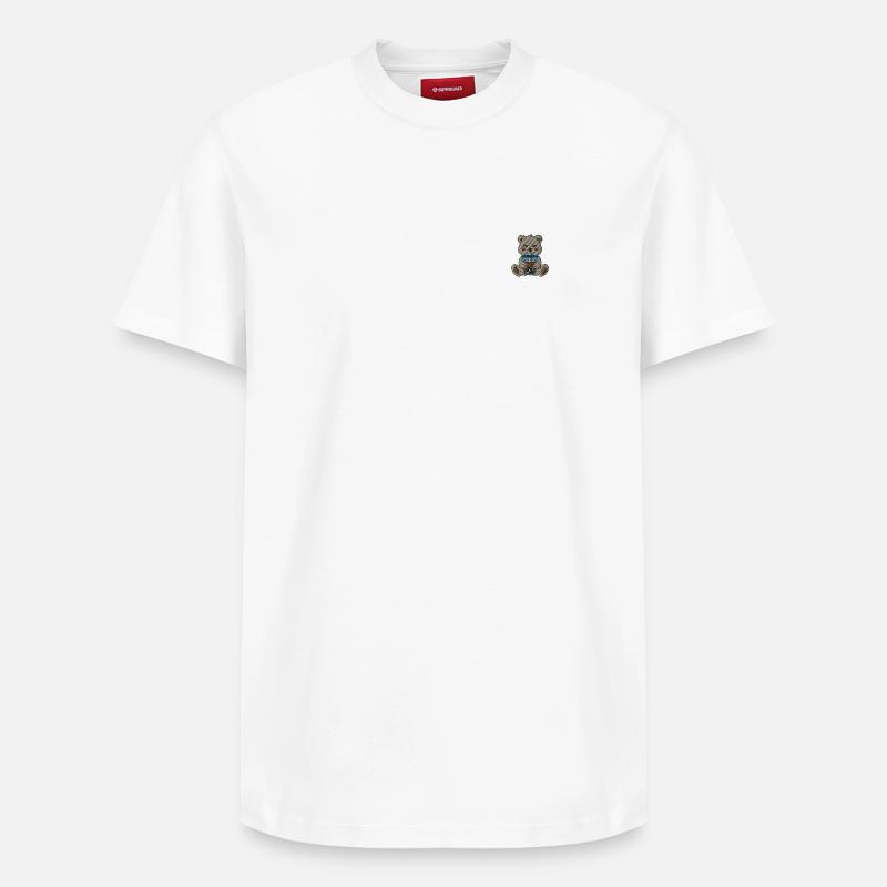 Teddybär Bubbletea - Relaxed Unisex Supima Cotton T-Shirt – von SPREAD - Weiß