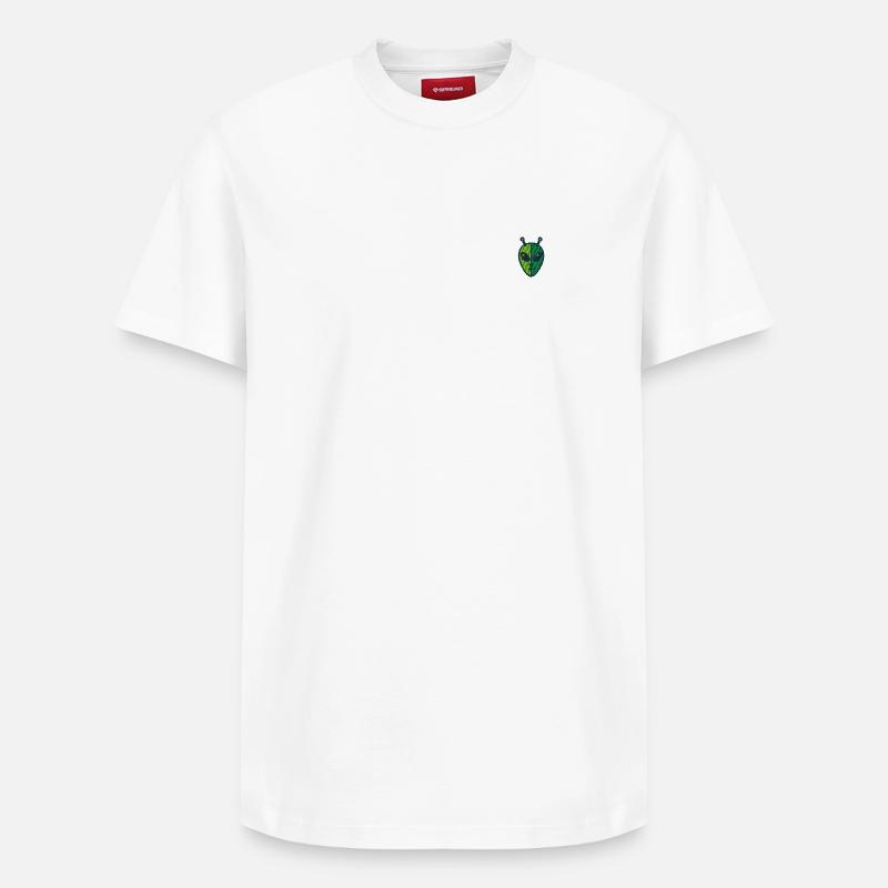 Alien à deux visages - T-shirt unisexe décontracté en coton Supima – de SPREAD - blanc