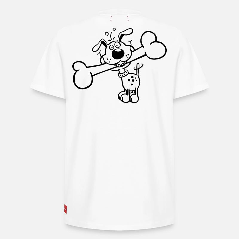 Drôle Chien - T-shirt unisexe décontracté en coton Supima – de SPREAD - blanc