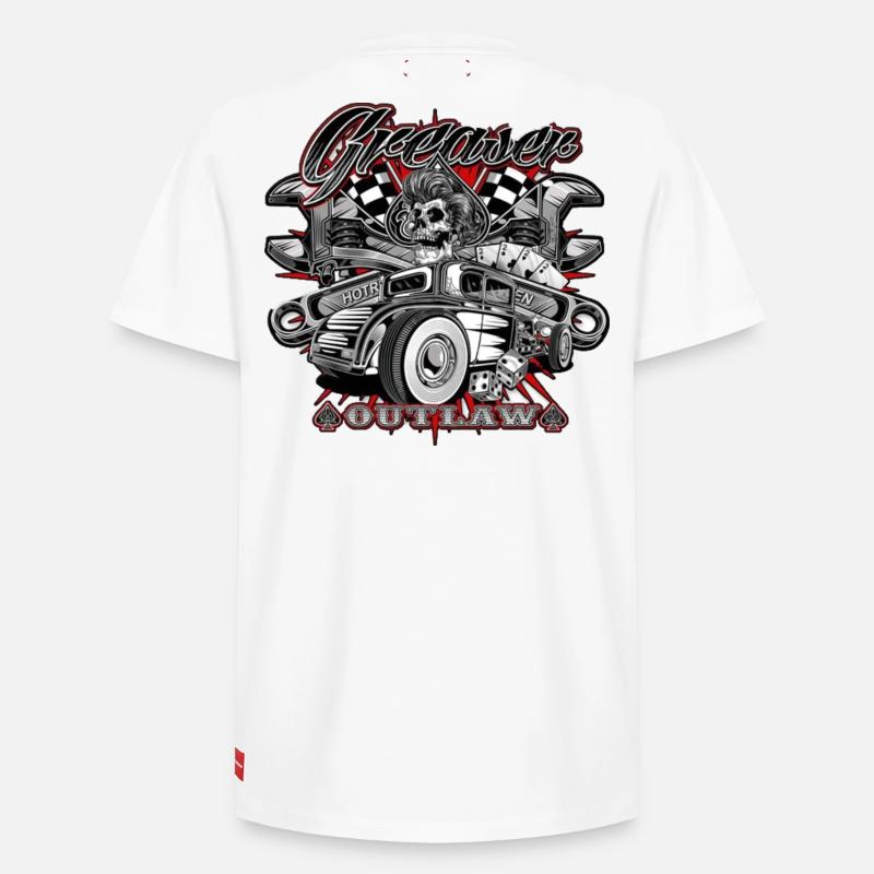 Garage Hot Rod - T-shirt unisexe décontracté en coton Supima – de SPREAD - blanc