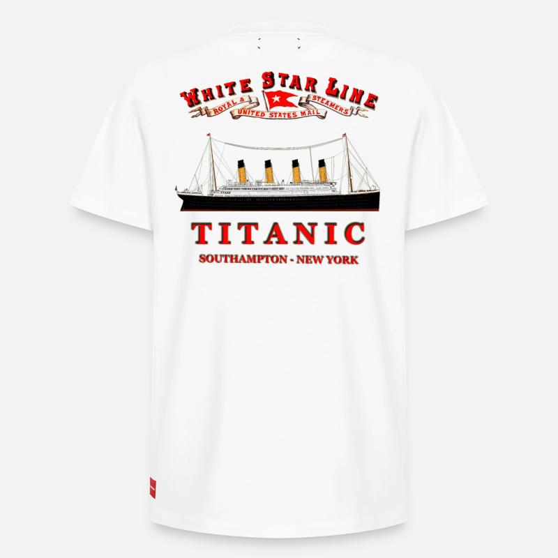 TITANIC CREATION Louis RUNEMBERG © Adagp - T-shirt unisexe décontracté en coton Supima – de SPREAD - blanc