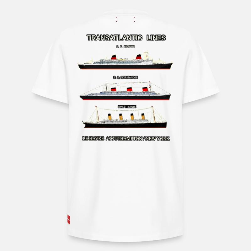 TRANSATLANTIC LINESLouis RUNEMBERG © Adagp - T-shirt unisexe décontracté en coton Supima – de SPREAD - blanc