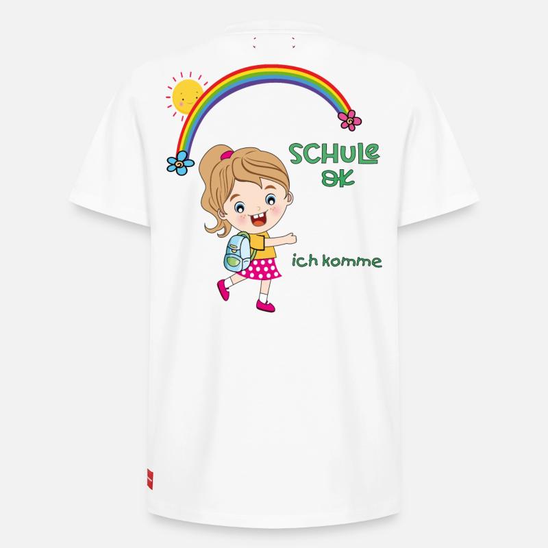 Écolier, Inscription à l’école - T-shirt unisexe décontracté en coton Supima – de SPREAD - blanc