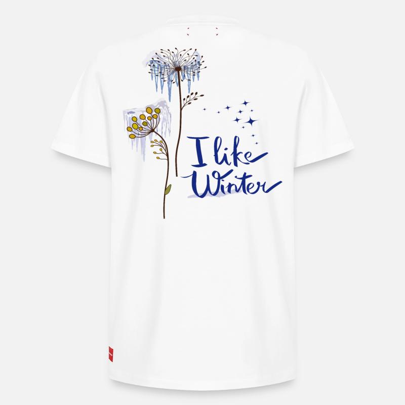 Fleurs de glace - T-shirt unisexe décontracté en coton Supima – de SPREAD - blanc