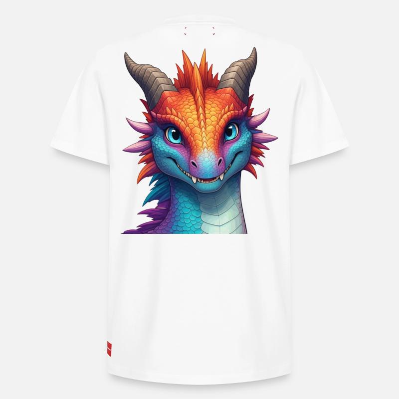 Lebendiger Arkaner Drache - Relaxed Unisex Supima Cotton T-Shirt – von SPREAD - Weiß