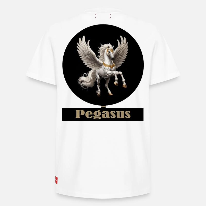 Pégase Cheval Ailé Majesté - T-shirt unisexe décontracté en coton Supima – de SPREAD - blanc