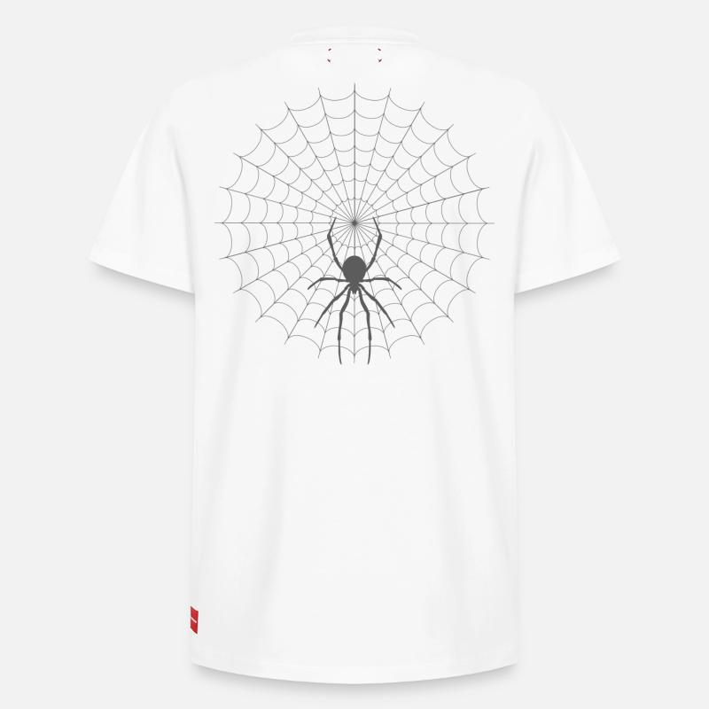 Spider Web Silhouette - Relaxed Unisex Supima Cotton T-Shirt – by SPREAD - white