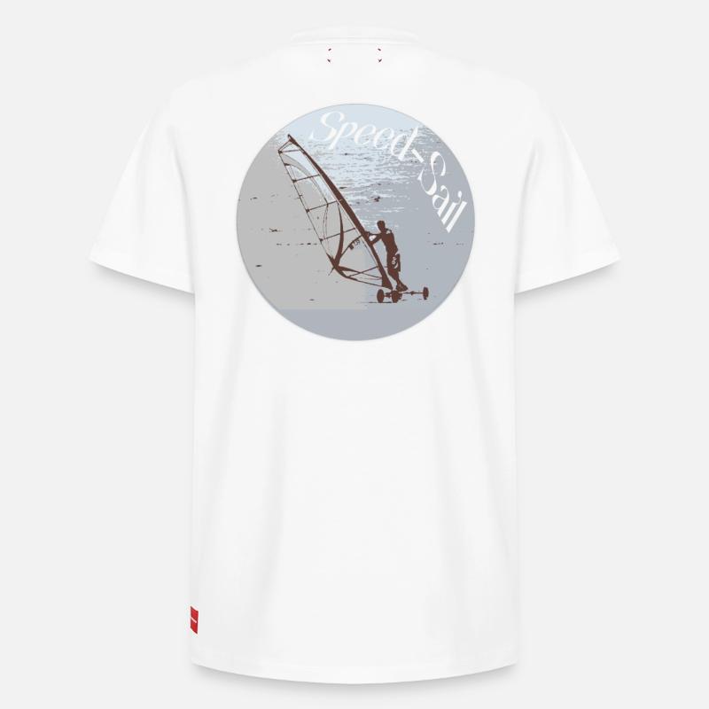 Speed-Sail - T-shirt unisexe décontracté en coton Supima – de SPREAD - blanc