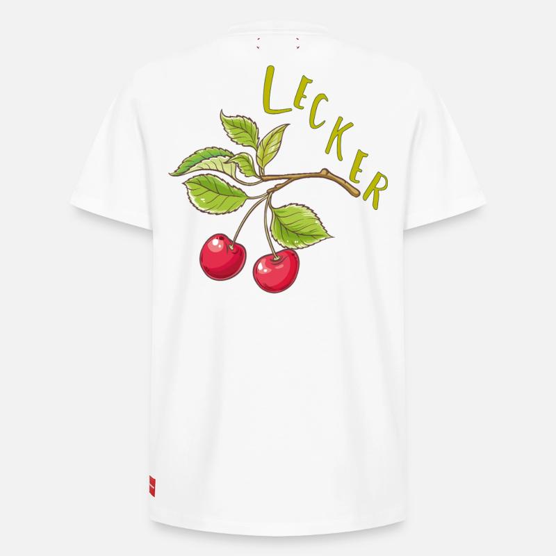 Cerises - T-shirt unisexe décontracté en coton Supima – de SPREAD - blanc
