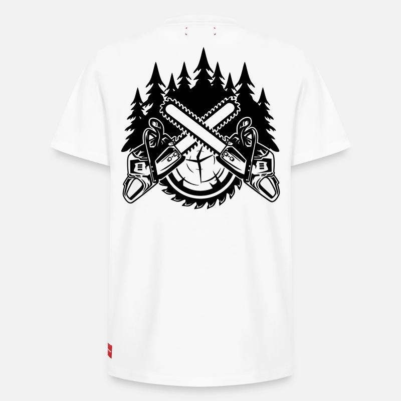 Chainsaws - Relaxed Unisex Supima Cotton T-Shirt – by SPREAD - white