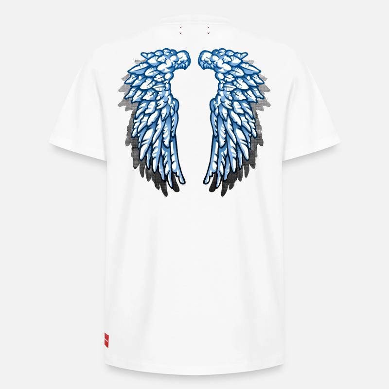 Ailes d’ange - T-shirt unisexe décontracté en coton Supima – de SPREAD - blanc