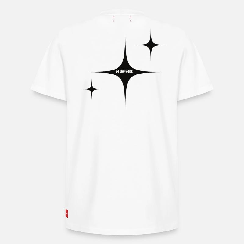 Sei anders Starburst Grafik - Relaxed Unisex Supima Cotton T-Shirt – von SPREAD - Weiß
