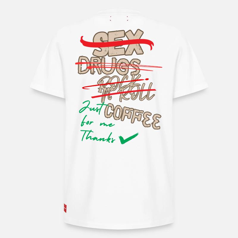 Juste du café pour moi - T-shirt unisexe décontracté en coton Supima – de SPREAD - blanc