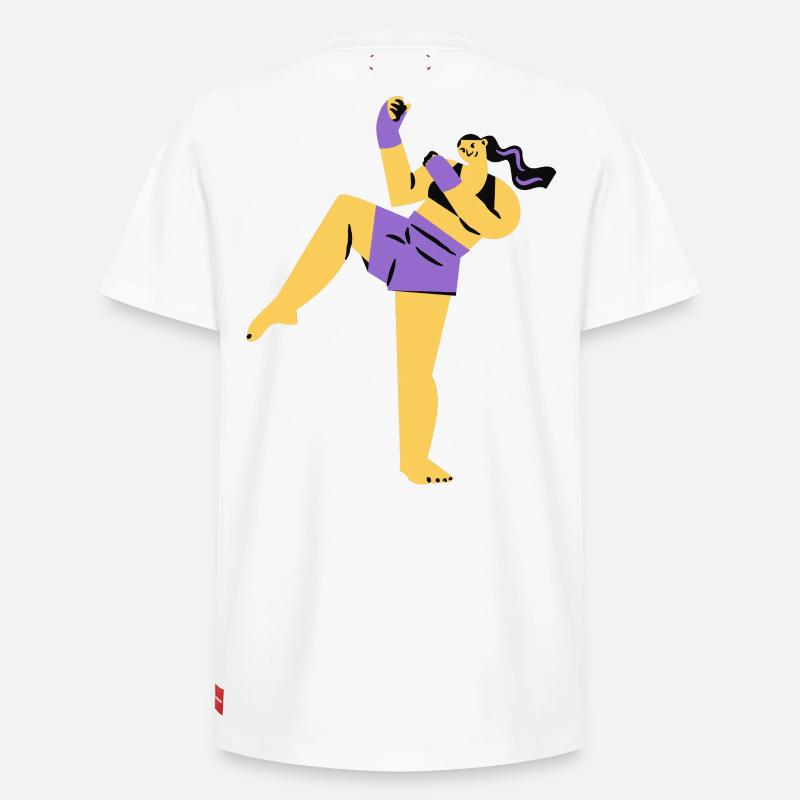 Boxe Fille - T-shirt unisexe décontracté en coton Supima – de SPREAD - blanc