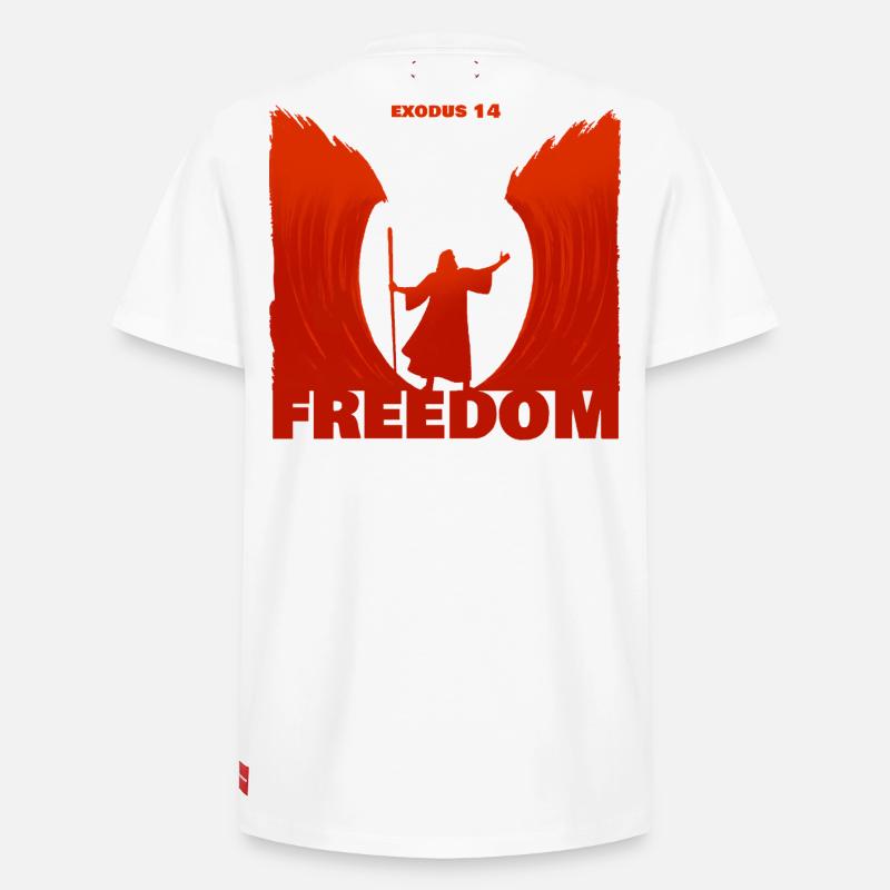 Exode : la liberté - T-shirt unisexe décontracté en coton Supima – de SPREAD - blanc