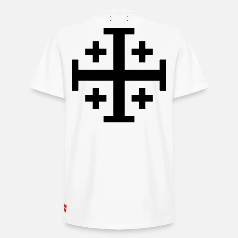 Crusader Cross - Relaxed Unisex Supima Cotton T-Shirt – by SPREAD - white