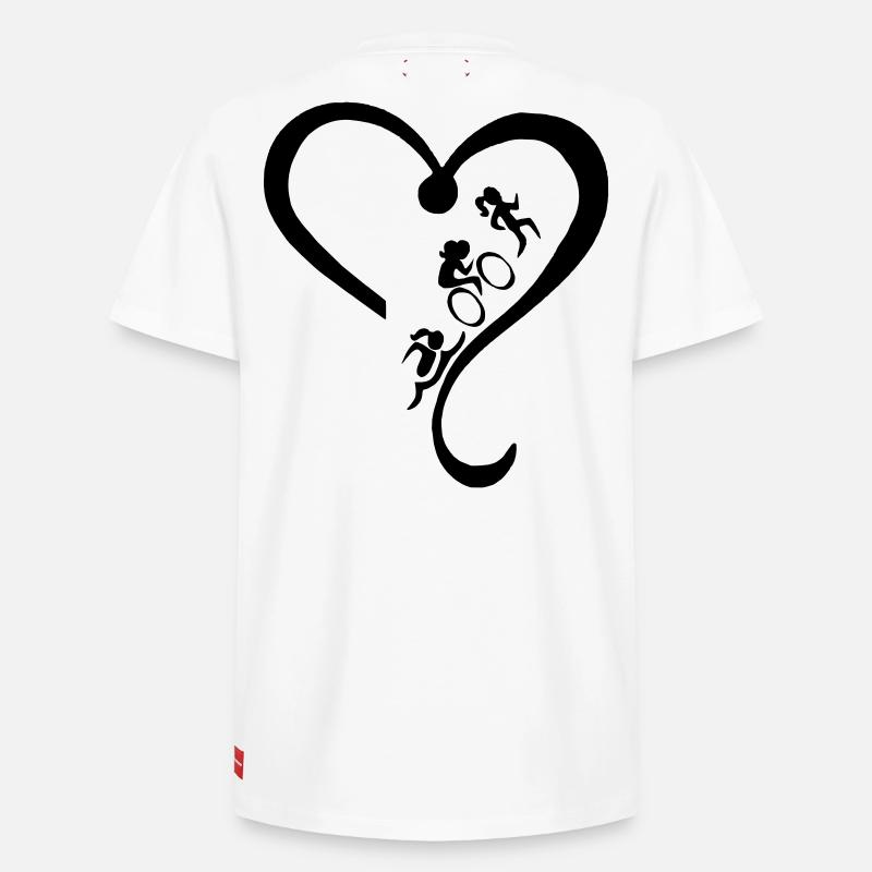 Triathlon-holic - Relaxed Unisex Supima Cotton T-Shirt – von SPREAD - Weiß
