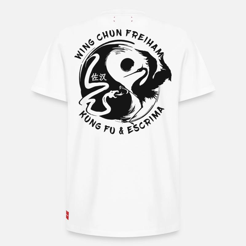 Wing Chun Kung-Fu - T-shirt unisexe décontracté en coton Supima – de SPREAD - blanc