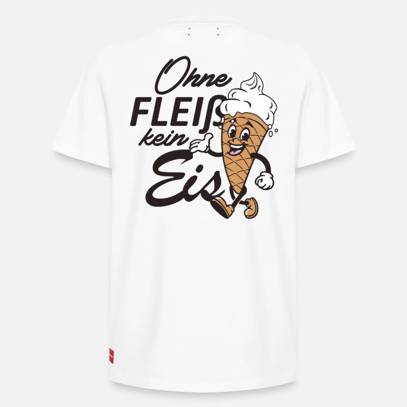 Ohne Fleiß kein Eis - Relaxed Unisex Supima Cotton T-Shirt – von SPREAD - Weiß