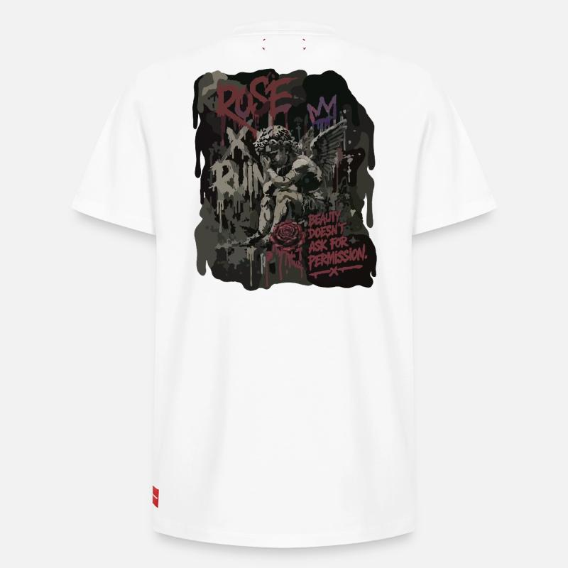 Rose x Ruin - Broken Saint - Relaxed Unisex Supima Cotton T-Shirt – von SPREAD - Weiß