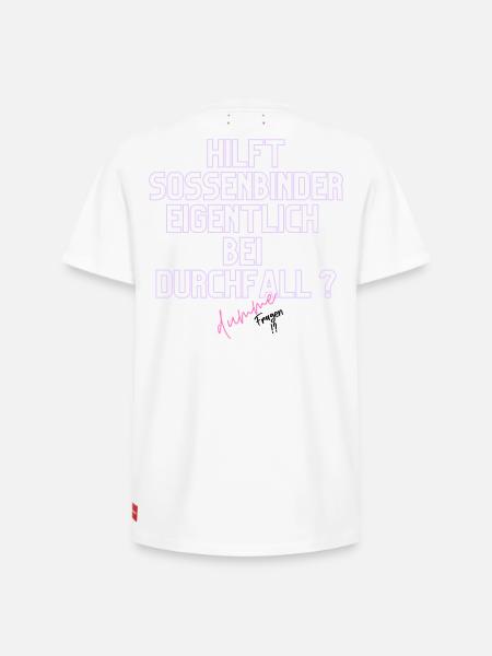 Durchfall Humor Neontext - Relaxed Unisex Supima Cotton T-Shirt – von SPREAD - Weiß