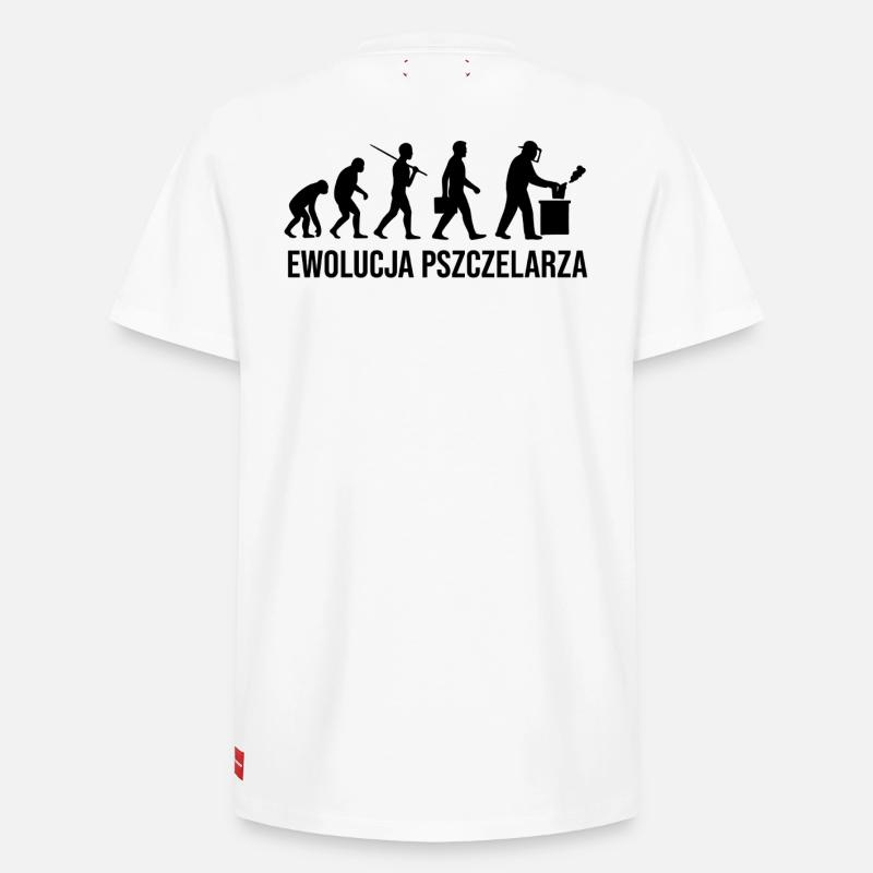 L’évolution de l’apiculteur - T-shirt unisexe décontracté en coton Supima – de SPREAD - blanc