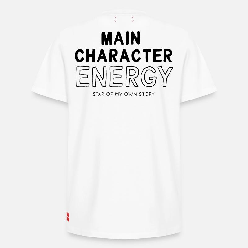 Main Character Energy - Relaxed Unisex Supima Cotton T-Shirt – von SPREAD - Weiß