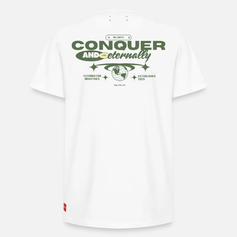 Conquérir - T-shirt unisexe décontracté en coton Supima – de SPREAD - blanc