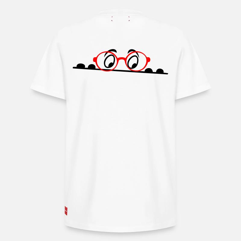 Lunettes, yeux, bande dessinée - T-shirt unisexe décontracté en coton Supima – de SPREAD - blanc