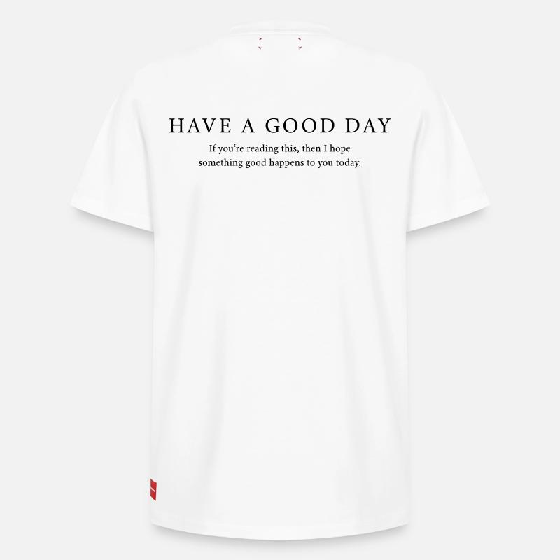 Bonne journée - T-shirt unisexe décontracté en coton Supima – de SPREAD - blanc