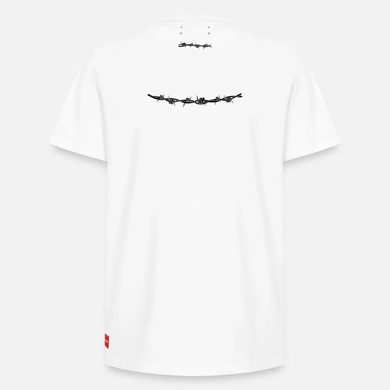 stacheldraht - T-shirt unisexe décontracté en coton Supima – de SPREAD - blanc