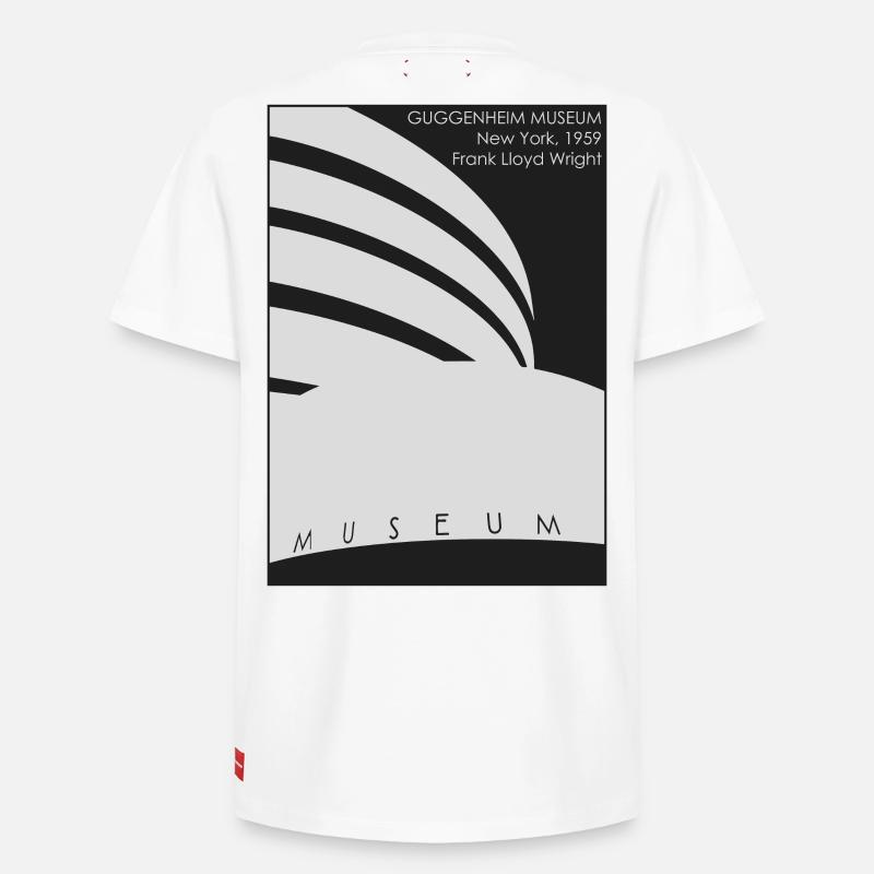 Architecture moderne: Musée Guggenheim - T-shirt unisexe décontracté en coton Supima – de SPREAD - blanc