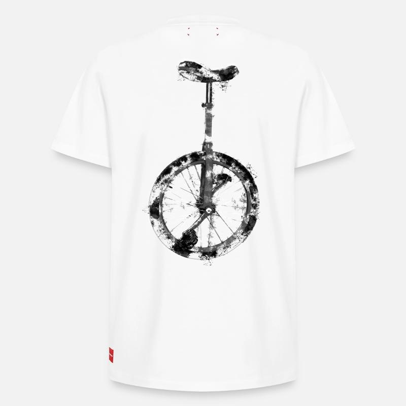 monocycle | monocycle - T-shirt unisexe décontracté en coton Supima – de SPREAD - blanc