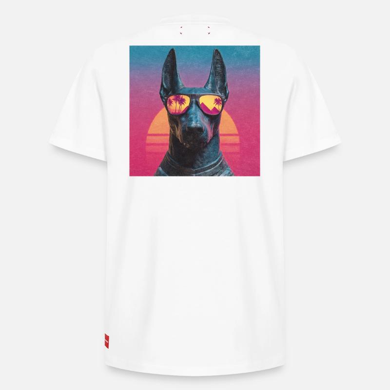 Anubis Synthwave - Gott auf Urlaub - Relaxed Unisex Supima Cotton T-Shirt – von SPREAD - Weiß