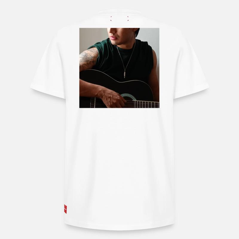 Guitare de soirée studio - T-shirt unisexe décontracté en coton Supima – de SPREAD - blanc
