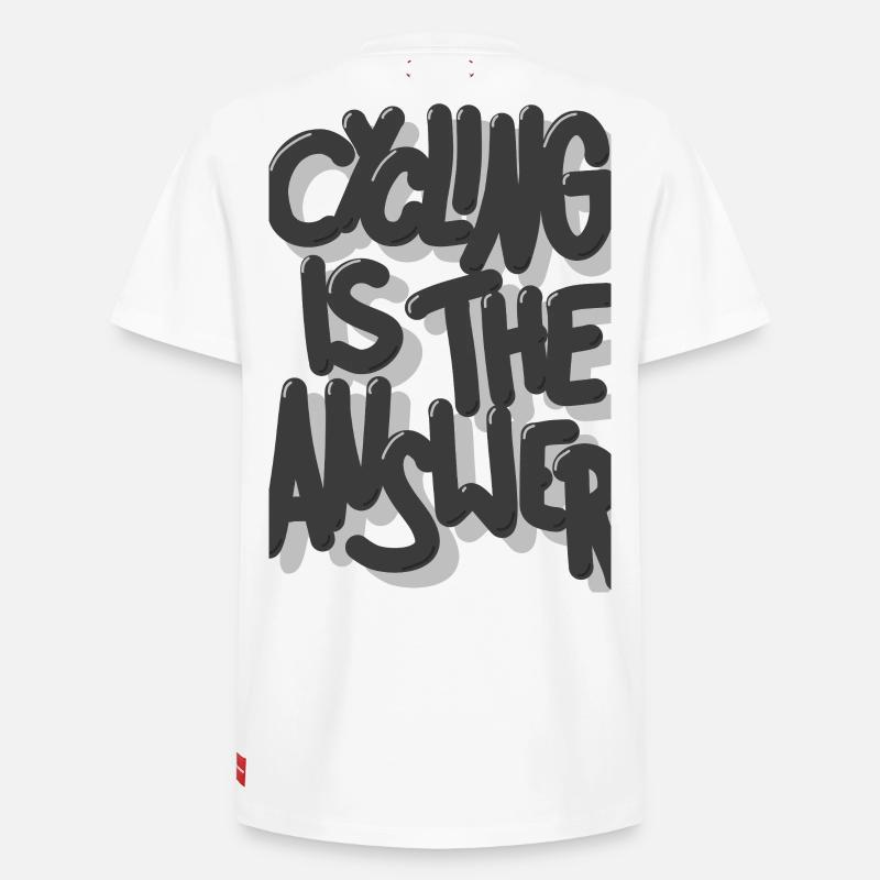 Le vélo est la solution - T-shirt unisexe décontracté en coton Supima – de SPREAD - blanc