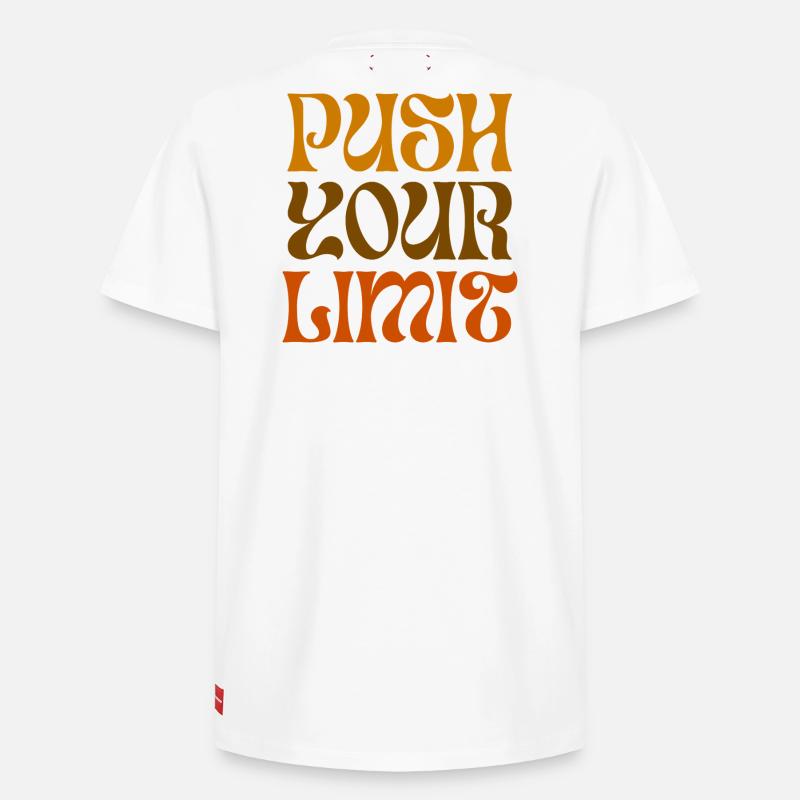 Repoussez vos limites Conception motivante - T-shirt unisexe décontracté en coton Supima – de SPREAD - blanc