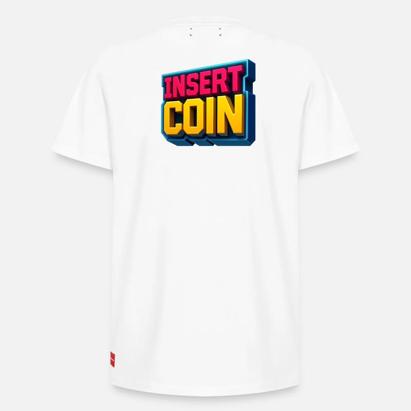 Neon Retro Gaming Design - Relaxed Unisex Supima Cotton T-Shirt – von SPREAD - Weiß