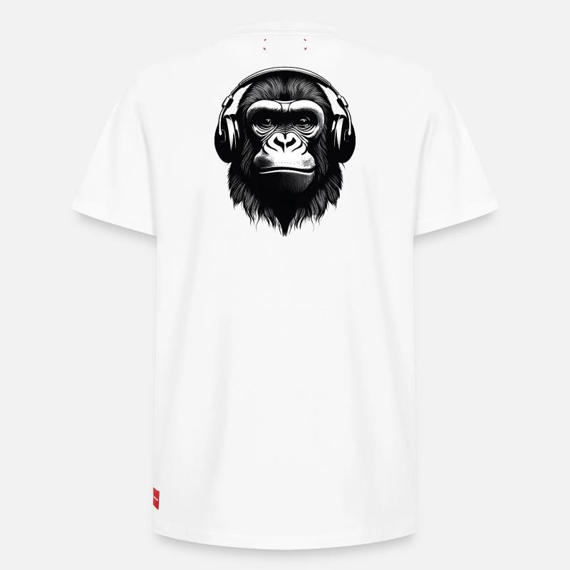Gorilla, Primat, Affe - Relaxed Unisex Supima Cotton T-Shirt – von SPREAD - Weiß