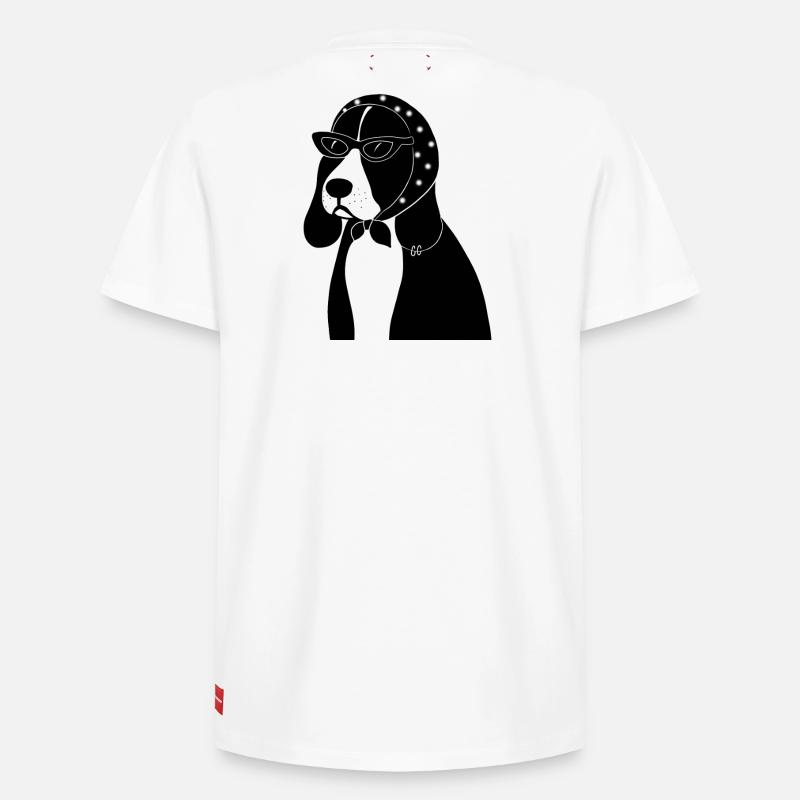 Beagle mit Stil - Relaxed Unisex Supima Cotton T-Shirt – von SPREAD - Weiß