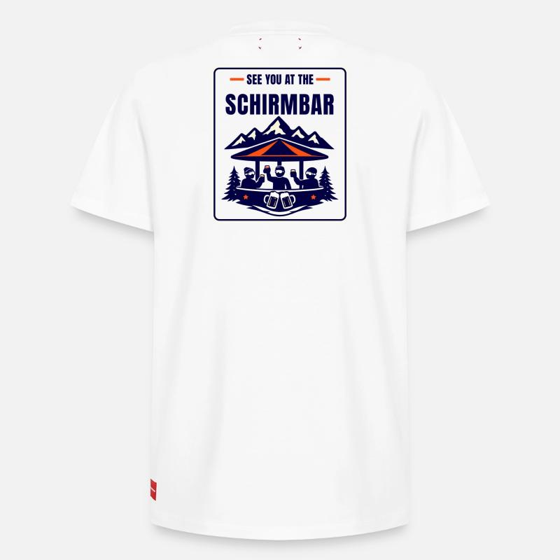 On se voit au Schirmbar - T-shirt unisexe décontracté en coton Supima – de SPREAD - blanc